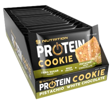 Baltyminis sausainių batonėlis GO ON PROTEIN Pistachio/White Choco, 18 x 50 g