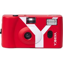 YASHICA MF-1 Daugkartinio naudojimo fotoaparatas, raudonas