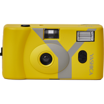 YASHICA MF-1 Daugkartinio naudojimo fotoaparatas, geltonas