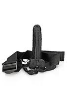 Dirbtinis penis su diržais RealRock Hollow Strap-On, 18 cm