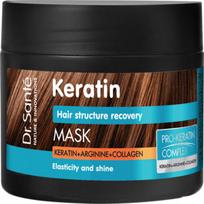 Atkuriamoji kaukė pažeistiems plaukams Dr. Sante Keratin, 300 ml