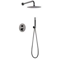 Termostatinė potinkinė dušo sistema Imex Monza, black gunmetal spalvos