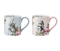 LifetimeBRANDS porcelianinių puodelių rinkinys "Alice in Wonderland", 2 vnt., 380 ml