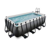 Karkasinis baseinas su filtru Exit Leather, 400x200x122 cm, juodas