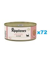 APPLAWS Cat Adult Tuna with Salmon in Broth tunas su lašiša sultinyje 72x156 g