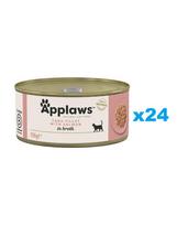 APPLAWS Cat Adult Tuna with Salmon in Broth tunas su lašiša sultinyje 24x156 g