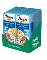 INABA Dog Twin Vištiena, daržovės ir sūris sultinyje šunims 24x40g