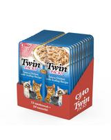 INABA Twin Tunas su vištiena ir šukutėmis sultinyje katėms 24x40g