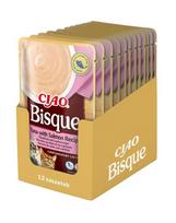 INABA CIAO Bisque Tuno ir lašišos kreminė sriuba katėms 12x40g