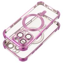 ANTISHOCK ELECTRO Case for iPhone 16 Pro, compatible with MagSafe, pink