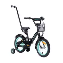 Vaiku Baze Dviratukas TOMABIKE "PLATINUM" 14, BLACK / TURKUS
