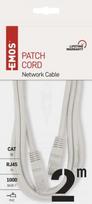 Kabelis EMOS UTP CAT5e LAN su 2xRJ45 jungtimis 2.0 m., pilkas