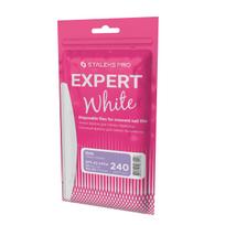 Staleks Expert Replacement dildės, pusmėnulis, balta, 50 vnt 240 grūdėtumo DFE-42-240W