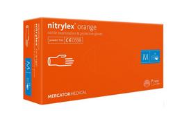 Vienkartinės nitrilinės pirštinės Mercator Nitrylex Orange M 100 vnt.