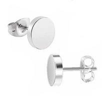 Auskarai Moon Silver 2vnt; 6mm, 10mm