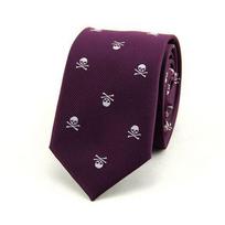 Kaklaraištis Skull Violet White