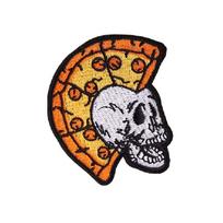 Antsiuvas medžiaginis Pizza Punk; 7.5x7.5cm