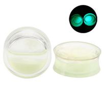 Auskarai tuneliai Acryl Liquid Glow, 2vnt; 10mm, 12mm, 14mm, 16mm, 18mm