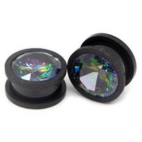 Auskarai tuneliai Diamond Black Plus, 2vnt; 8mm, 10mm, 12mm, 14mm