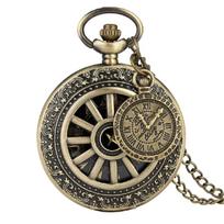 Laikrodis kišeninis Wheel Bronze; kvarcinis