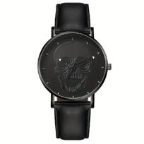 Laikrodis rankinis Skull Black Slim; kvarcinis