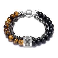 Apyrankė Stone Chain Brown Black; 20cm