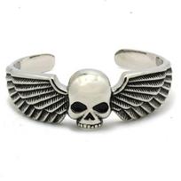 Apyrankė Skull Wings Silver; universalaus dydžio