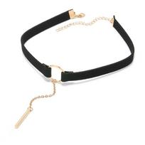 Kaklo juostelė Ring Chain Gold; 1cm