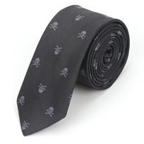 Kaklaraištis Skull Black Grey