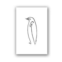 Picasso Minimalistinis Gyvūnas Šuo ir Taikos Balandis Drobės Tapyba Sienos Menas Paveikslai Plakatai ir Spaudiniai Svetainei Miegamajam Namų Dekoras 8X12inch 20x30cm