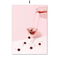 Pink Peony Flowers Butterfly Cherry Pear Nordic Posters And Prints Canvas Painting Wall Art Pictures For Living Room Home Decor 8X12inch 20x30cm white