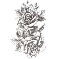 Laikina tatuiruotė Rožės 8320; 19x12cm