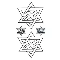 Laikina tatuiruotė Žvaigždės 48023; 10x6cm