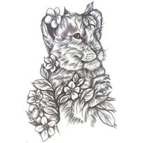 Laikina tatuiruotė Tigriukas 8368; 19x12cm
