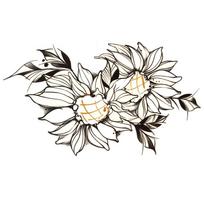 Laikina tatuiruotė Dvi gelės 039; 10x6cm