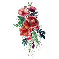 Laikina tatuiruotė Gėlės 82032; 10x6cm