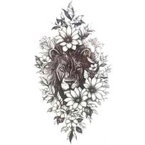 Laikina tatuiruotė Liūtas 8314; 19x12cm