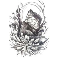 Laikina tatuiruotė Lapė 8362; 19x12cm