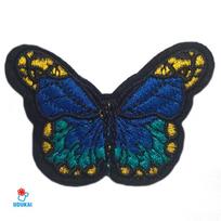 Antsiuvas medžiaginis Drugelis 04; 7.6x4.2cm