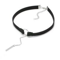 Kaklo juostelė Ring Chain Silver; 1cm