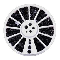 Kristalai nagų puošybai Deep Black; 1-4mm