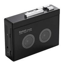 1 vnt. Juodas retro stereo kasetinis grotuvas Juodas Walkman kasetinis magnetofonas Muzika Audio Automatinis atsukimas su Bluetooth juoda