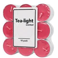 Kvapiosios arbatinės žvakutės TEA-LIGHT RED BERRIES, 18 vnt.