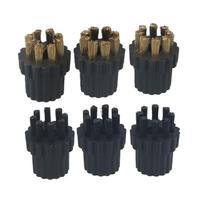 6pcs Steam Cleaner Brass Nylon Brush Head Replacement Parts Fit for Steam Mop