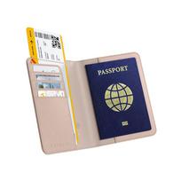 Satechi Vegan Leather FindAll Passport Case with Apple Find My - Desert pink