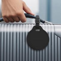 Satechi FindAll Vegan Leather Luggage Tag with Apple Find My – Black