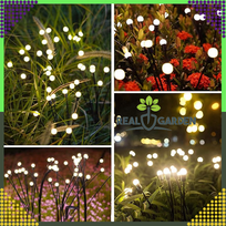 Vėjyje siūbuojantys LED lauko šviestuvai su saulės baterija, 2 vnt., REAL GARDEN