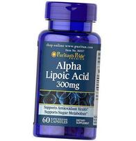 Alfa lipoinės rūgšties kapsulės, alfa lipoinė rūgštis 300 dangtelių, Puritan's Pride 60 dangtelių (70367004) 60caps