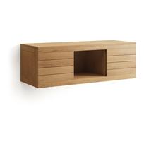 Žema/pakabinama spintelė po kriaukle iš tikmedžio masyvo natūralios spalvos 120x40 cm Yenit – Kave Home
