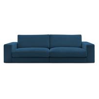 Tamsiai mėlynos spalvos iš kordinio velveto sofa 274 cm Leonard – Bobochic Paris